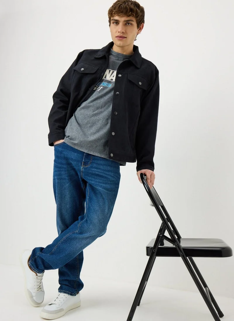 ماتلان تيشيرت جرافيك رمادي ناسكار